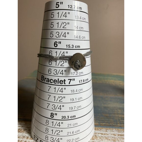 American Eagle Brand Gray Cord Bracelet With Metal Accents - Picture 2 of 5